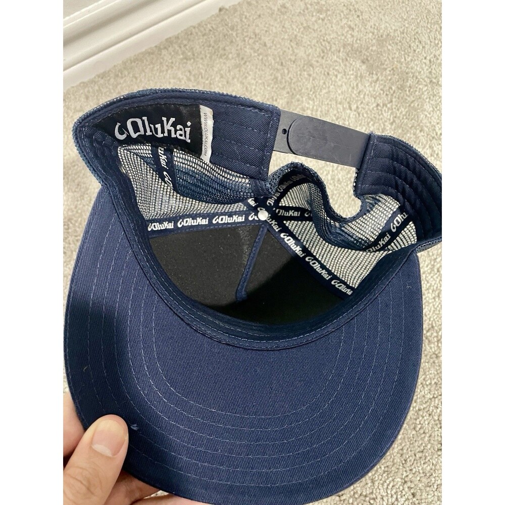OlaKai SnapBack Hat Baseball Cap Navy Mesh One Size - Picture 5 of 5